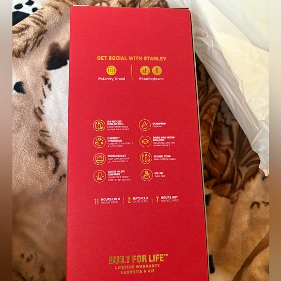 40 OZ STANLEY TUMBLER - SCARLET TINSEL LIMITED EDITION RELEASE - Picture 3 of 5